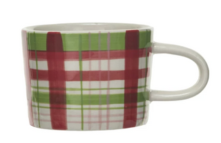 Green and Red Plaid Mug