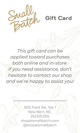 Small Batch Gift Card