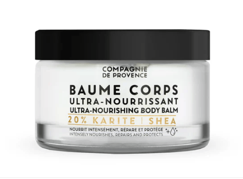 Compagnie de Provence ultra-nourishing body balm jar on a white background
