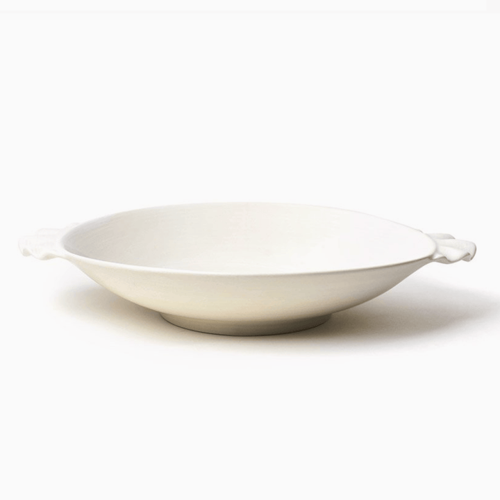 White ceramic bowl on a white background