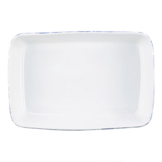 Liven up your home with the playful designs from the "Santorini" collection by Vietri. This elegantly patterned serveware shines in assorted blue and white patterns inspired by the beautiful mosaic tiles found in the Greek Isles. Dishwasher safe. Rectangular baker measures 13 3/4"L x 9 1/4"W. Square baker measures 9"L x 9"W. Item(s) are safely and securely packaged. 