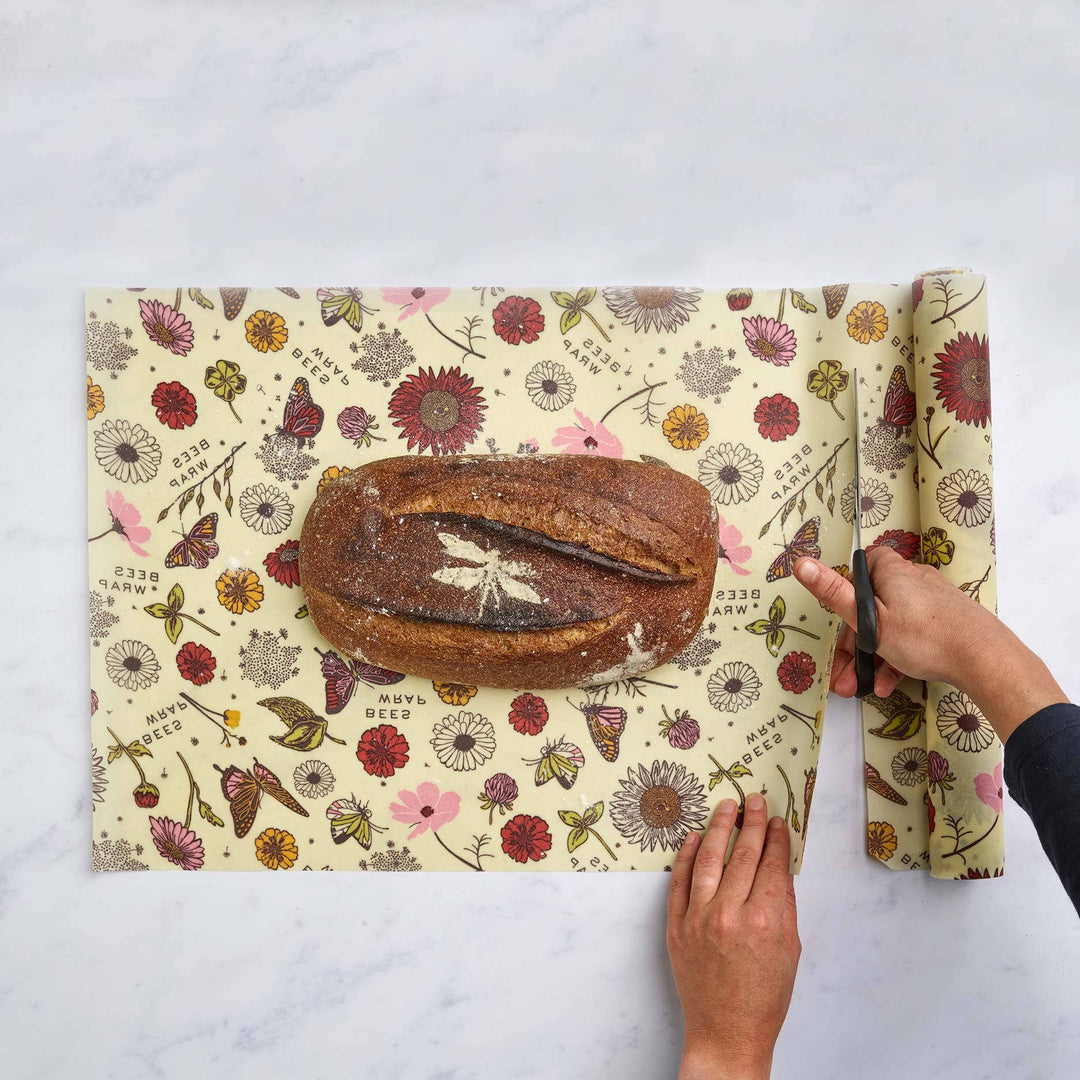Bees Wrap Reusable Beeswax Food Wrap Roll - Meadow Magic