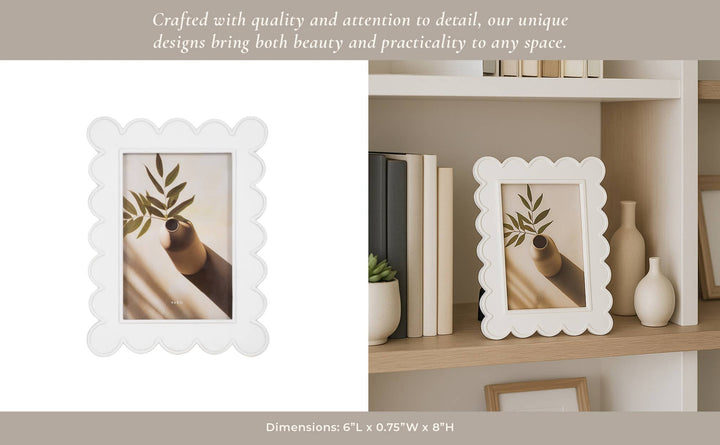 White Scallop Photo Frame