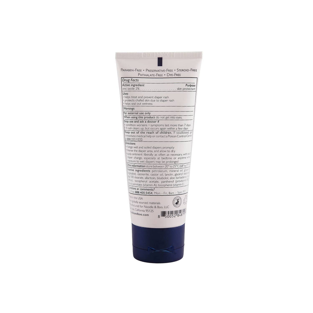 Tube of cream with a label on a white background