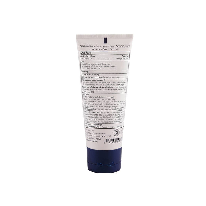 Tube of cream with a label on a white background
