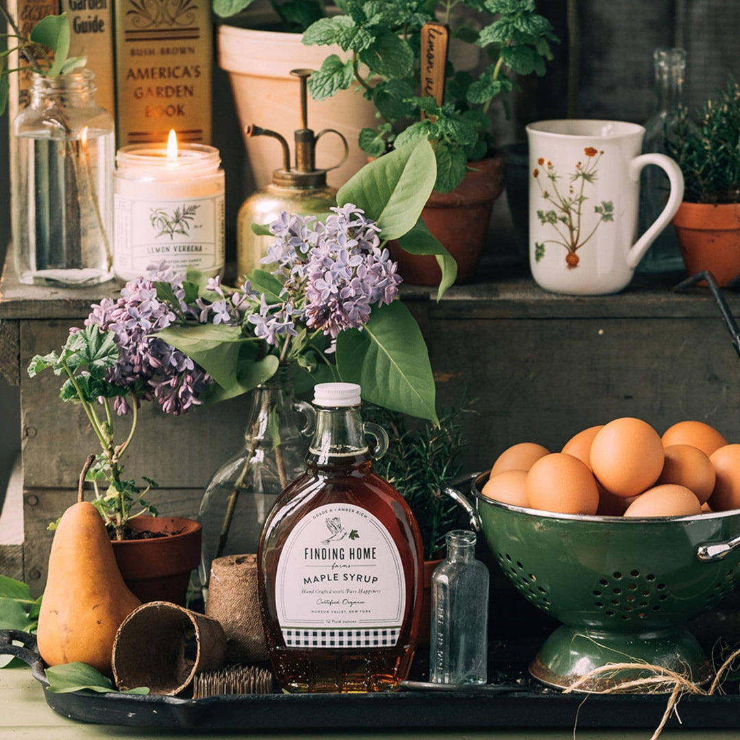 100% Certified Organic Maple Syrup - 12 oz Decorative Glass-Small Batch Specialty Gifts
