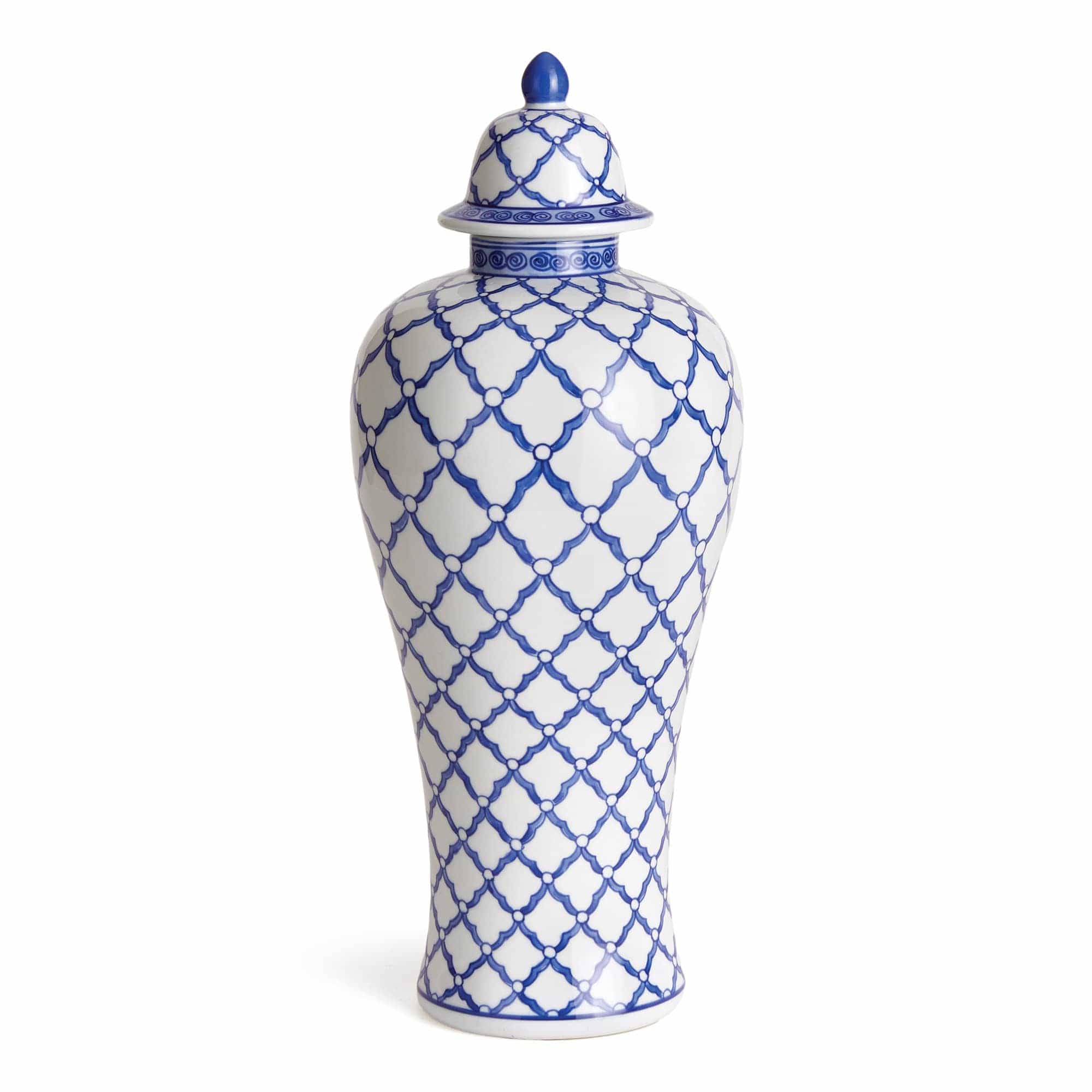 Barclay Butera Dynasty Lattice Jar - Unique Artisan Porcelain