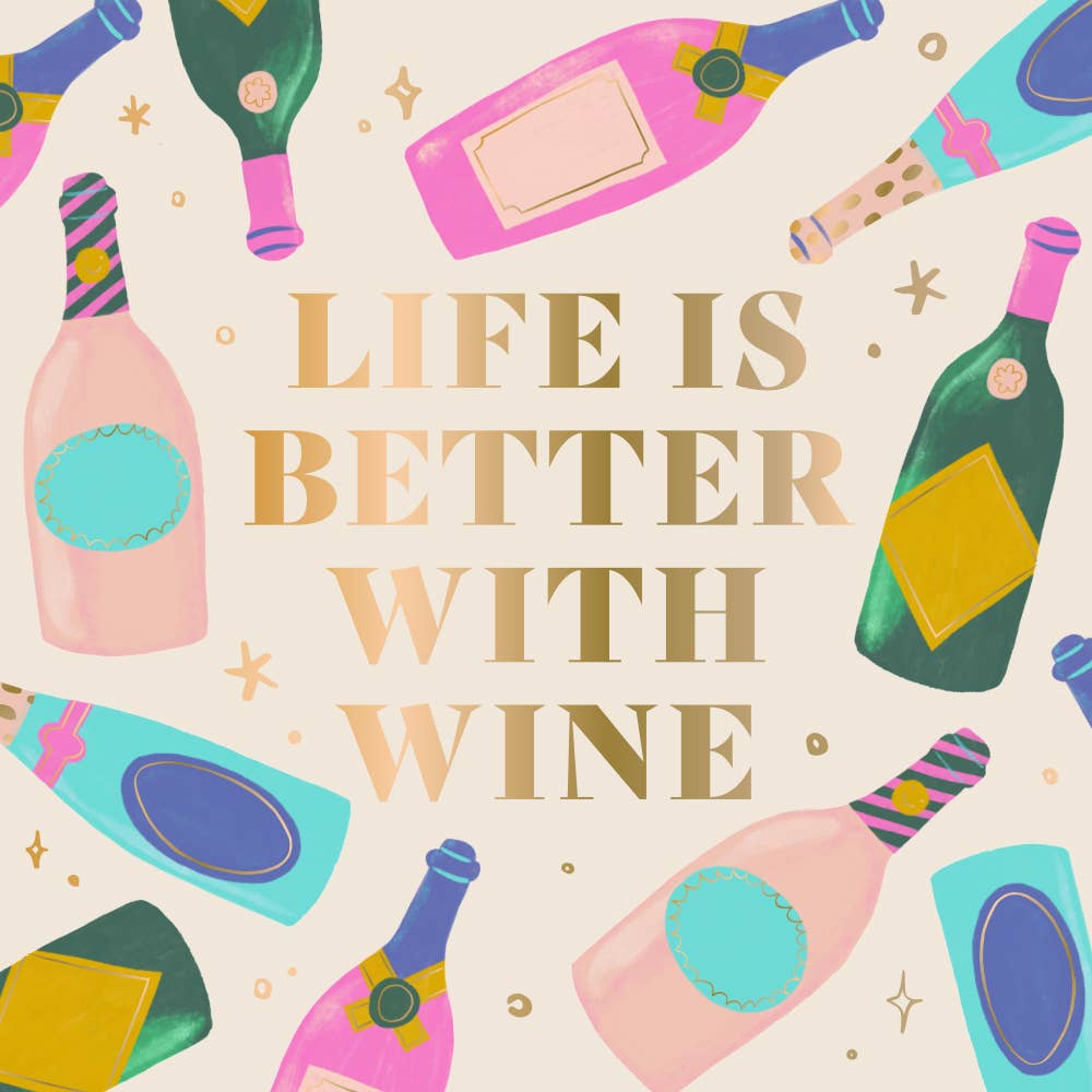 Better With Wine Cocktail Napkins