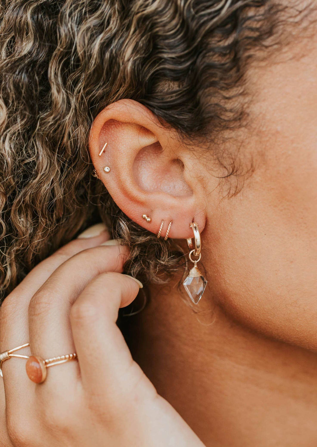Tiny Twist Earrings | 14kt Gold Fill + Sterling Silver