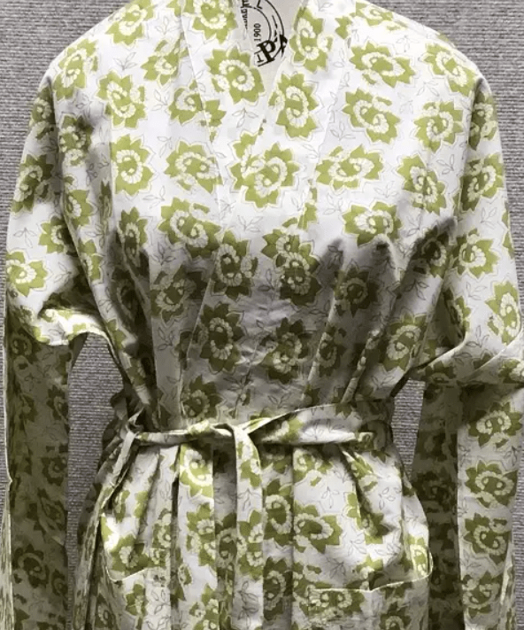 Block Print Cotton Robe