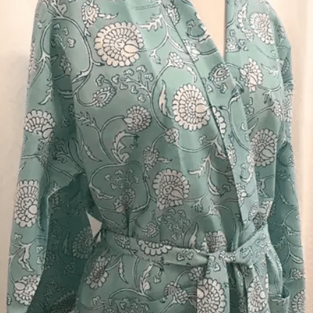 Block Print Cotton Robe