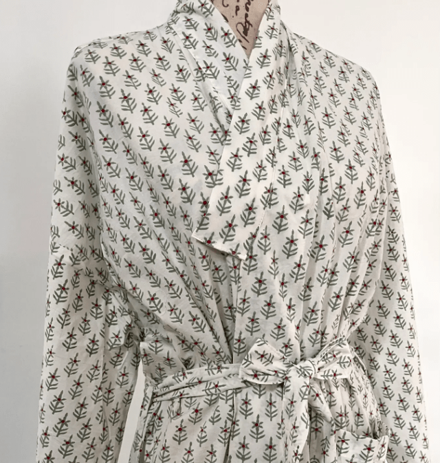 Block Print Cotton Robe