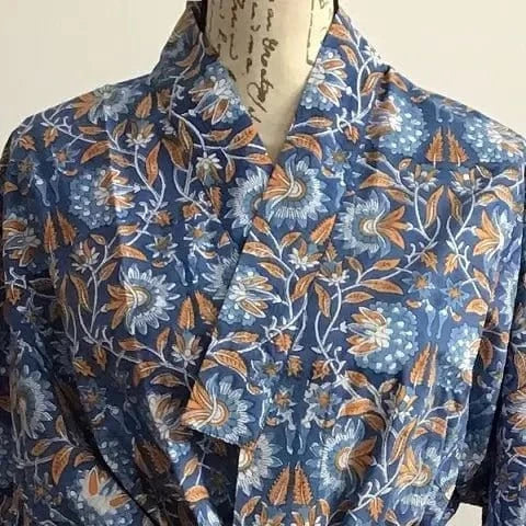 Block Print Cotton Robe