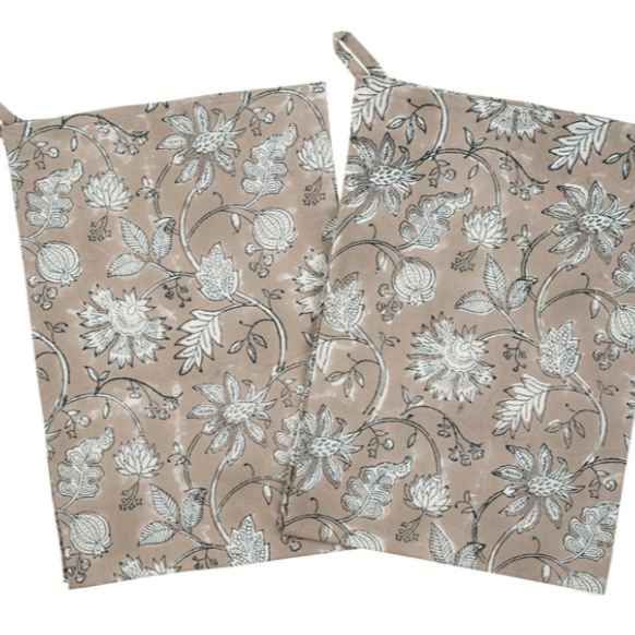 Block Print Tea Towel - Small Batch Specialty Gifts