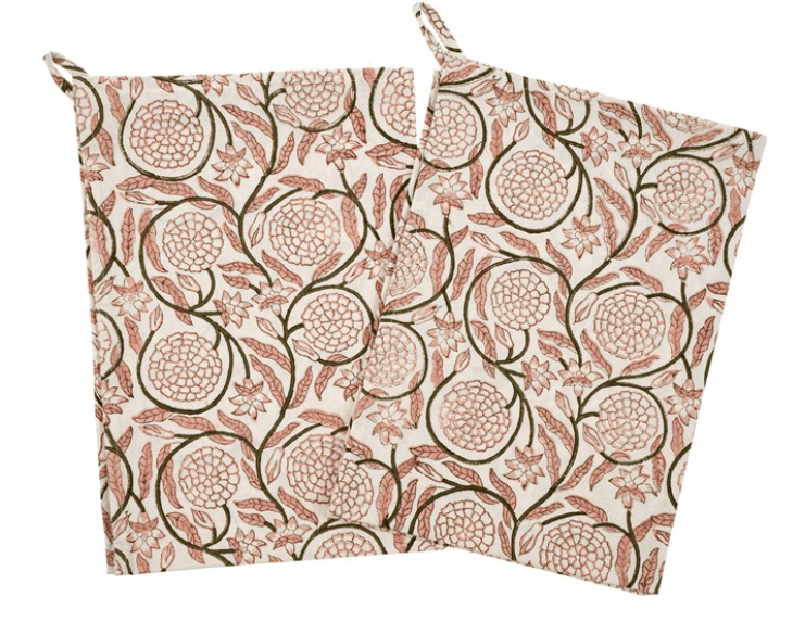 Block Print Tea Towel - Small Batch Specialty Gifts