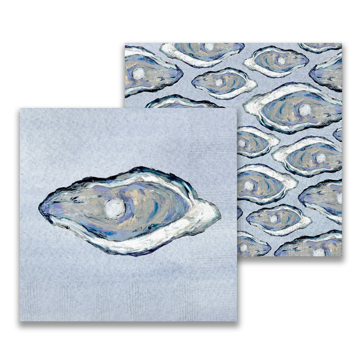 Blue Oyster Cocktail Napkin - Small Batch Specialty Gifts