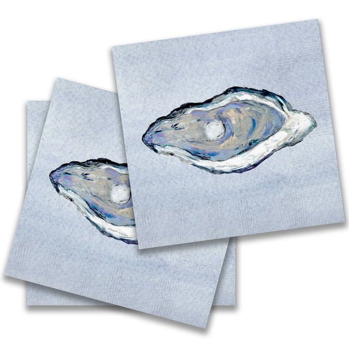 Blue Oyster Cocktail Napkin - Small Batch Specialty Gifts