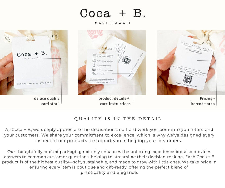 Boho Beach Seashell Print Organic Bamboo Muslin Blanket - Small Batch Specialty Gifts