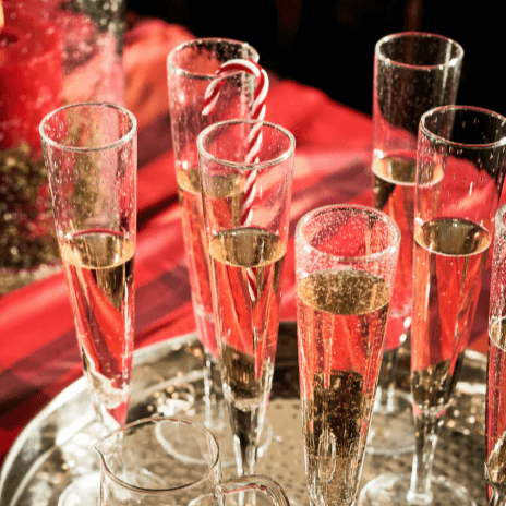 Bubble Glass Champagne Flute