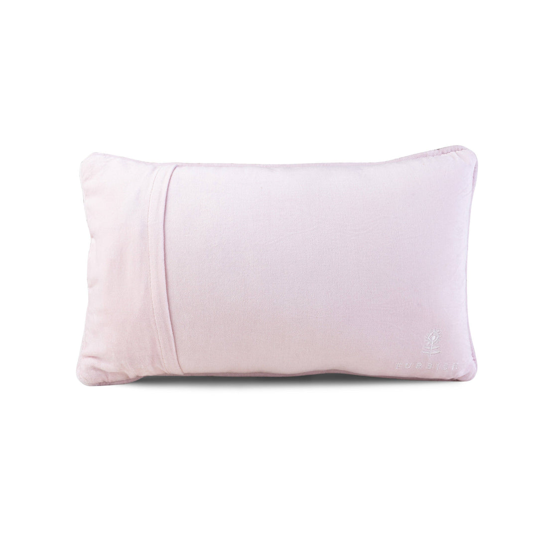 Pink pillow on a white background