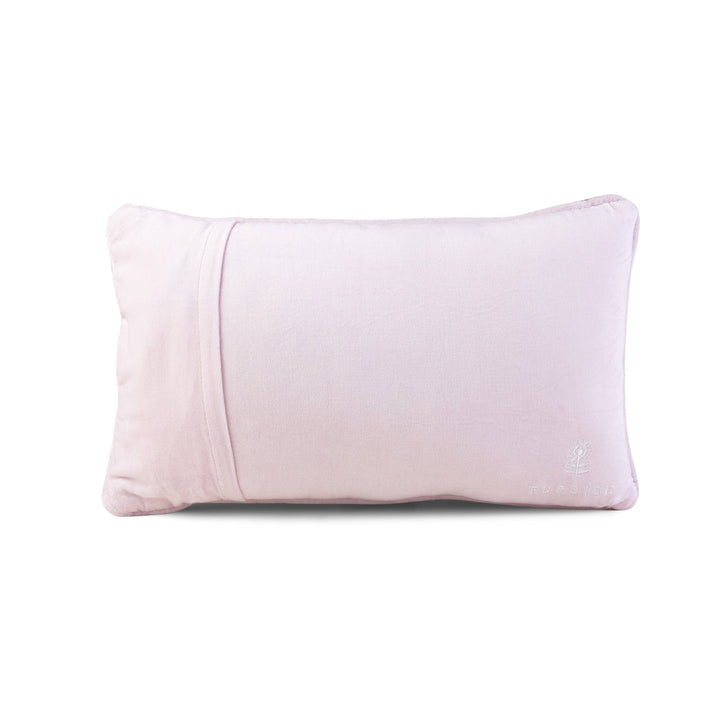 Pink pillow on a white background
