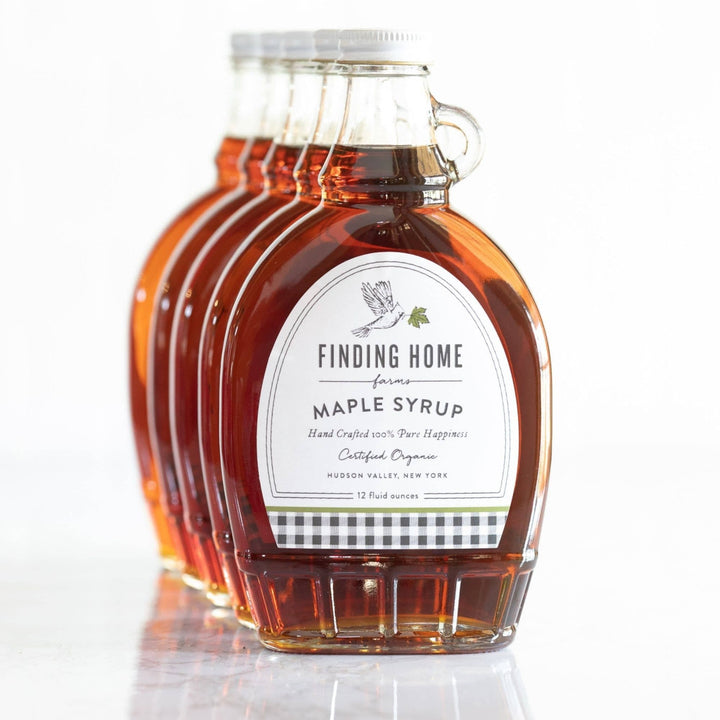 100% Certified Organic Maple Syrup - 12 oz Decorative Glass-Small Batch Specialty Gifts