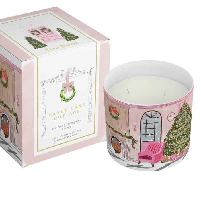 Candy Cane Cottage 2 - Wick Gift Boxed Candle