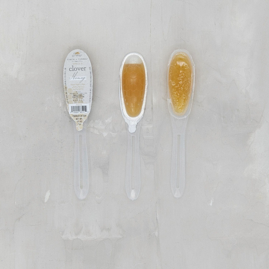 Clover Honey Filled Single Use Spoons - Small Batch Specialty Gifts