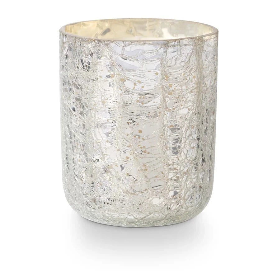Crackle Glass Holiday Candle