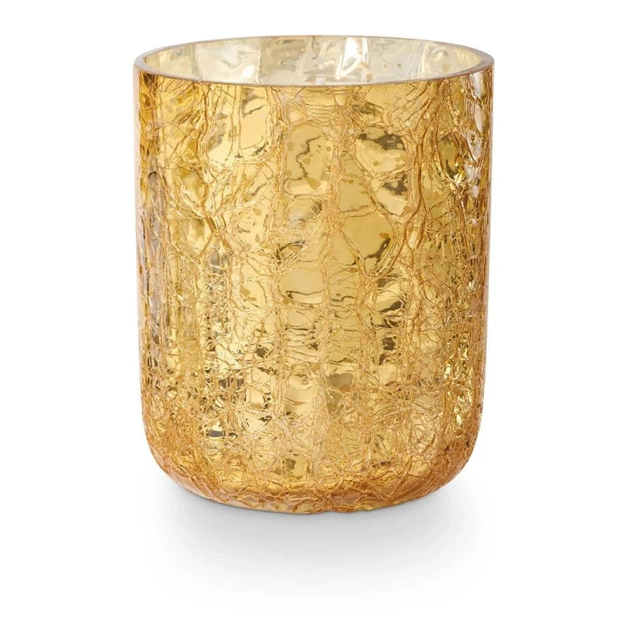 Crackle Glass Holiday Candle
