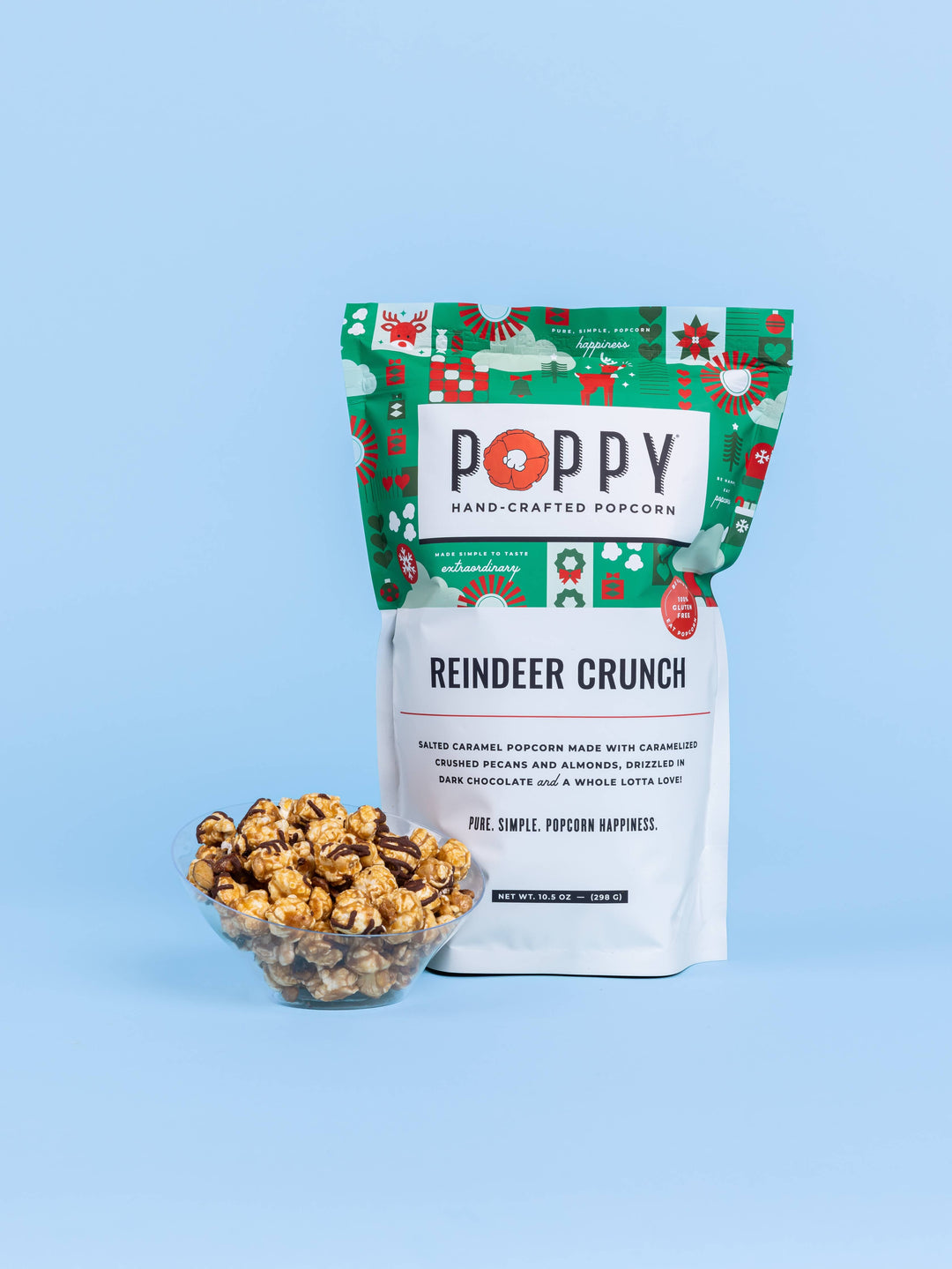 Reindeer Crunch Popcorn-Small Batch Specialty Gifts