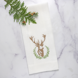 Laurel Wreath Stag Towel