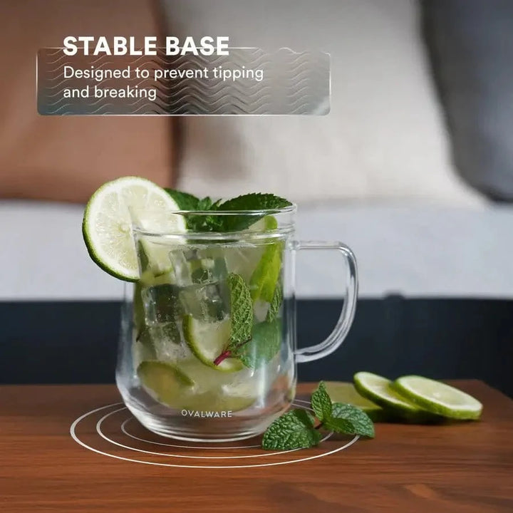 Double Wall Glass Mug, Set/2 - Small Batch Specialty Gifts