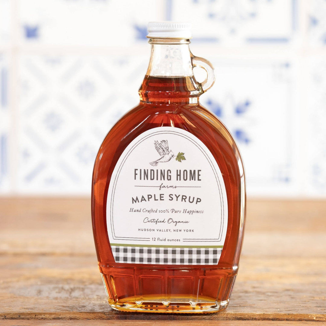 100% Certified Organic Maple Syrup - 12 oz Decorative Glass-Small Batch Specialty Gifts