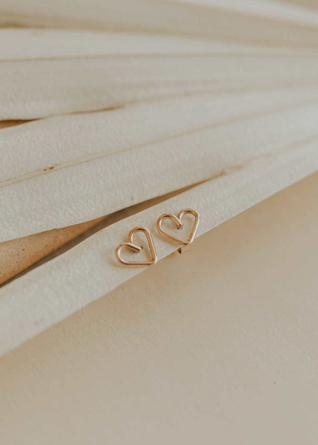 Open Heart Posts | 14kt Gold Fill + Sterling Silver