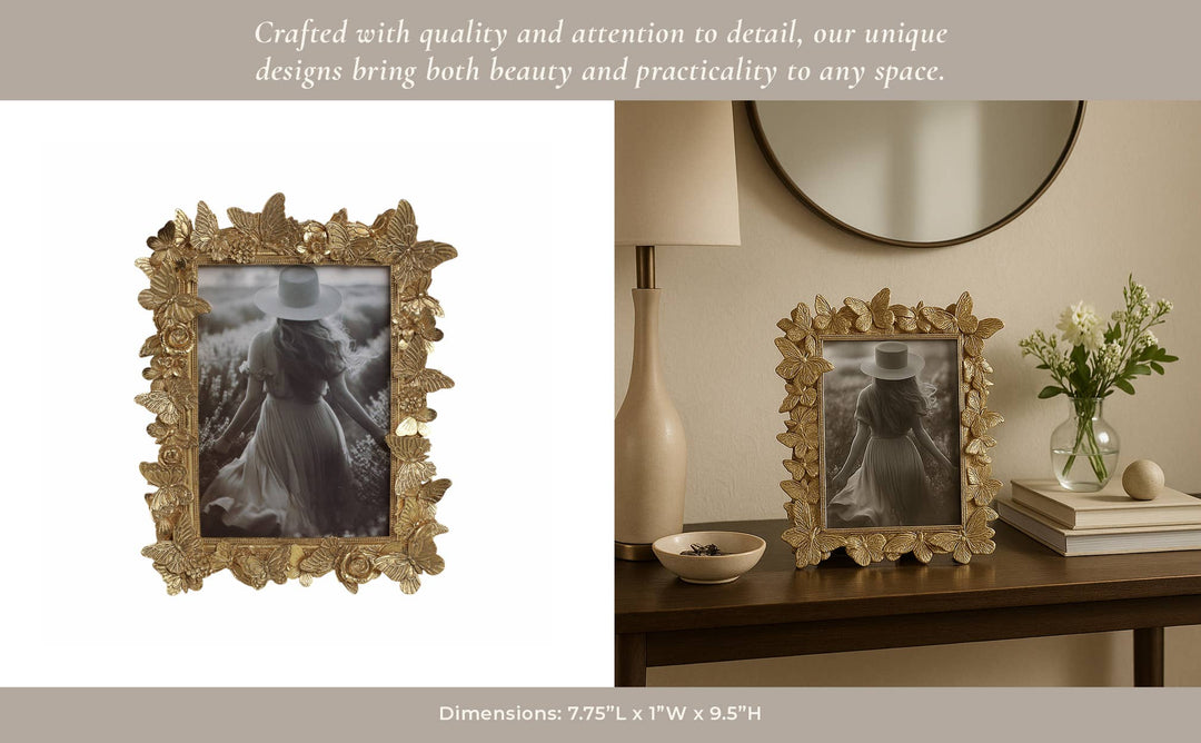 Butterfly Gold Resin Frame, 5x7