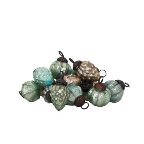 Embossed Mercury Glass Ornaments