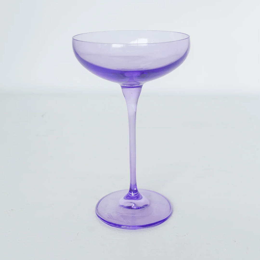 Estelle Colored Glass - Champagne Coupe - Small Batch Specialty Gifts