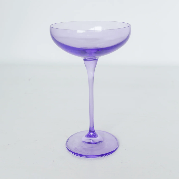 Estelle Colored Glass - Champagne Coupe - Small Batch Specialty Gifts