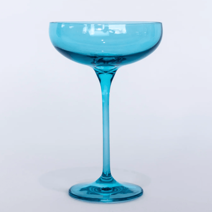 Estelle Colored Glass - Champagne Coupe - Small Batch Specialty Gifts
