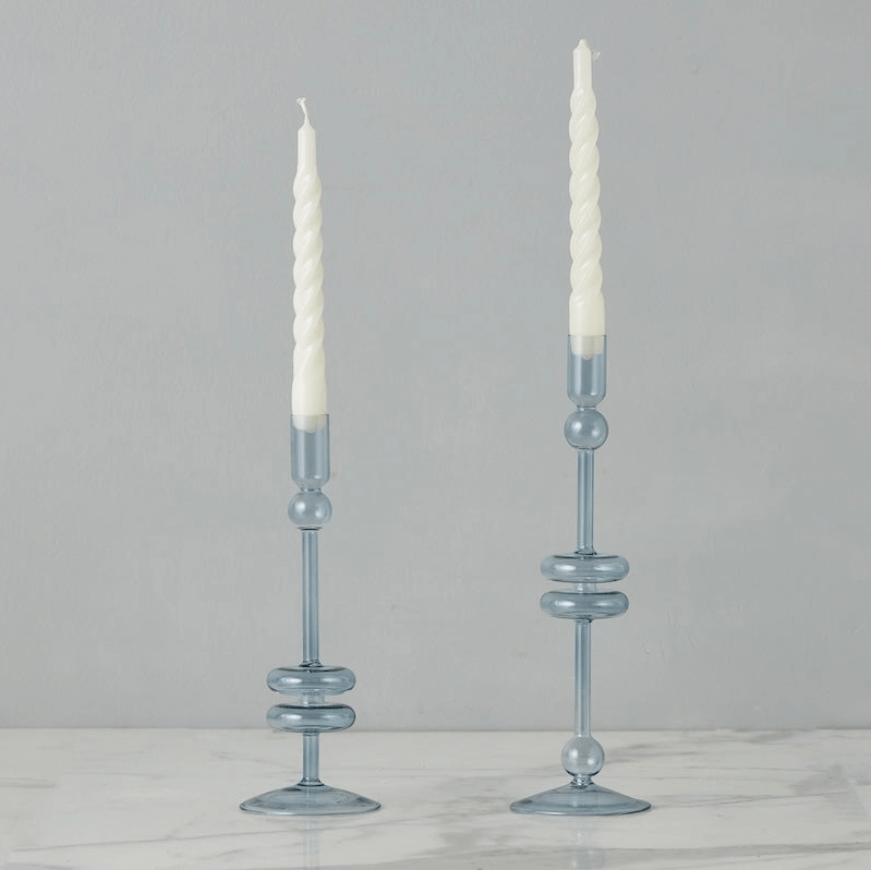 etúHOME Glass Candlesticks