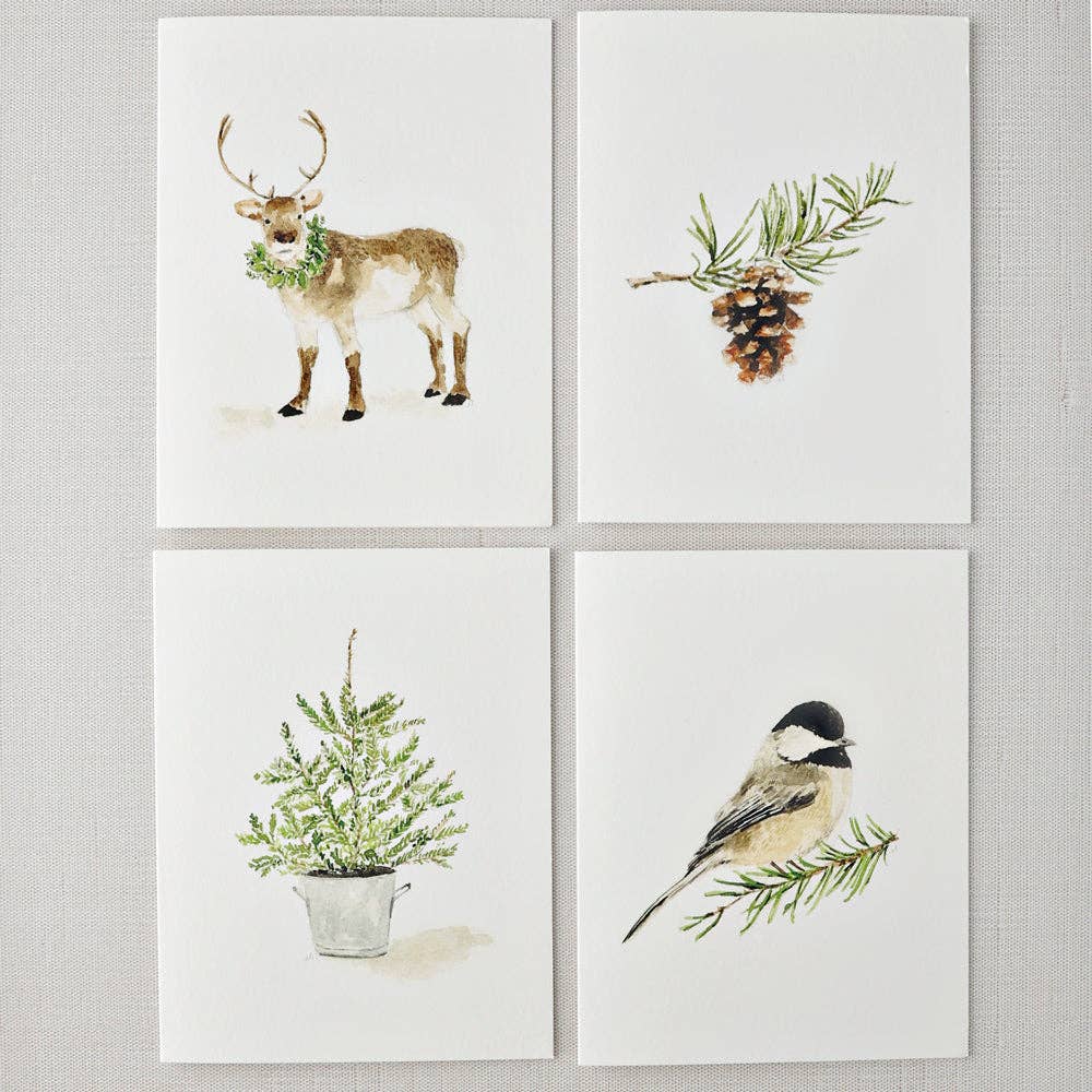 Evergreen notecard set - Small Batch Specialty Gifts