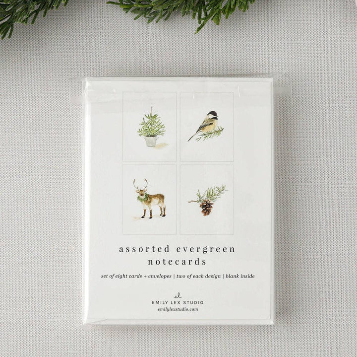 Evergreen notecard set - Small Batch Specialty Gifts