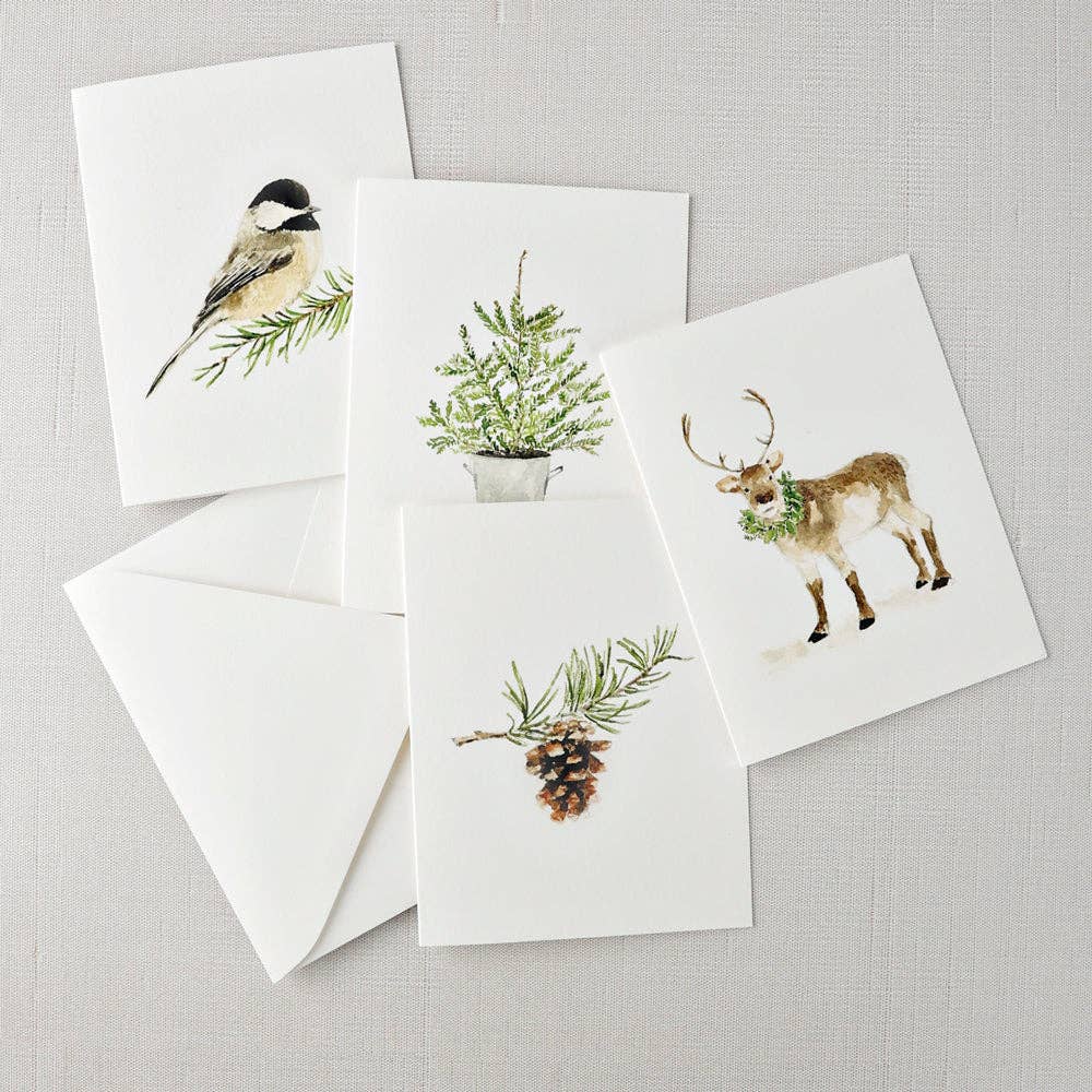 Evergreen notecard set - Small Batch Specialty Gifts