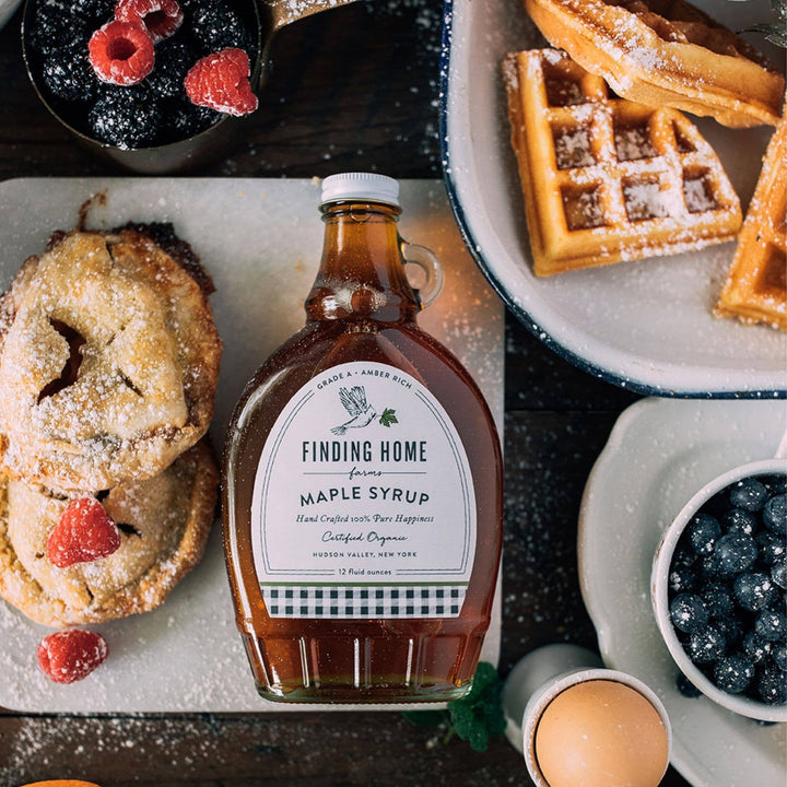 100% Certified Organic Maple Syrup - 12 oz Decorative Glass-Small Batch Specialty Gifts