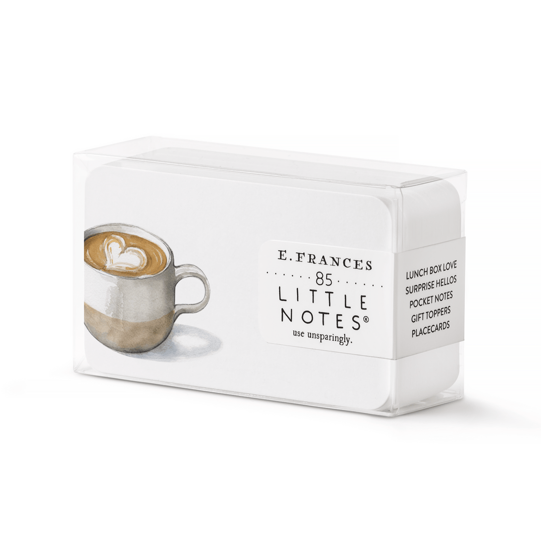 Packaged product with a coffee cup illustration and text on a white background