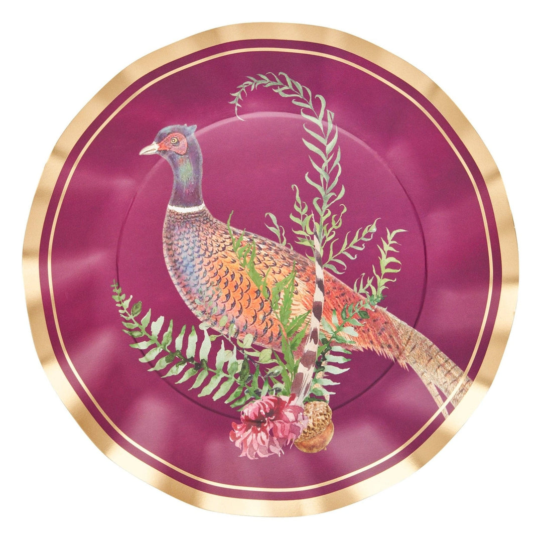 Feather Grove Wavy Paper Dinner Plate