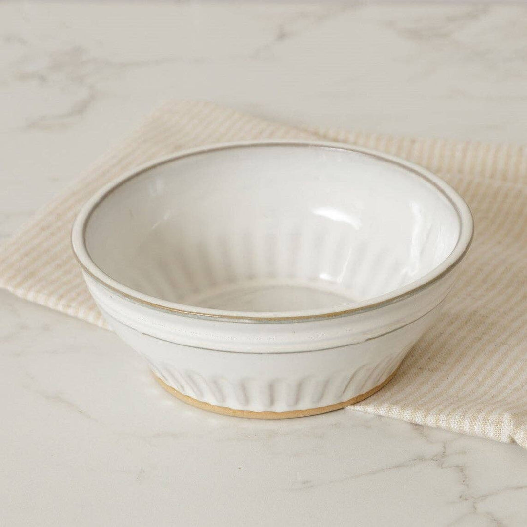 Fluted Edge Stoneware Bowl - Small Batch Specialty Gifts