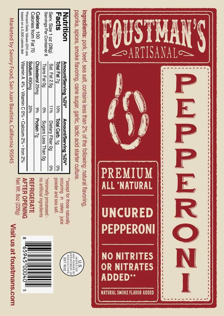 Foustman's All Natural Uncured Pepperoni