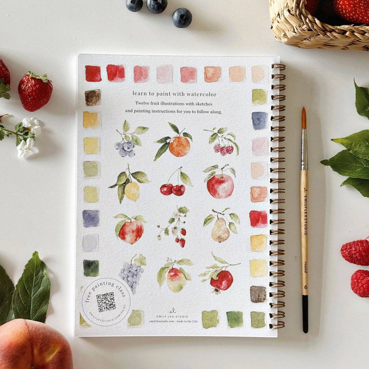 Fruit Watercolor Notebook